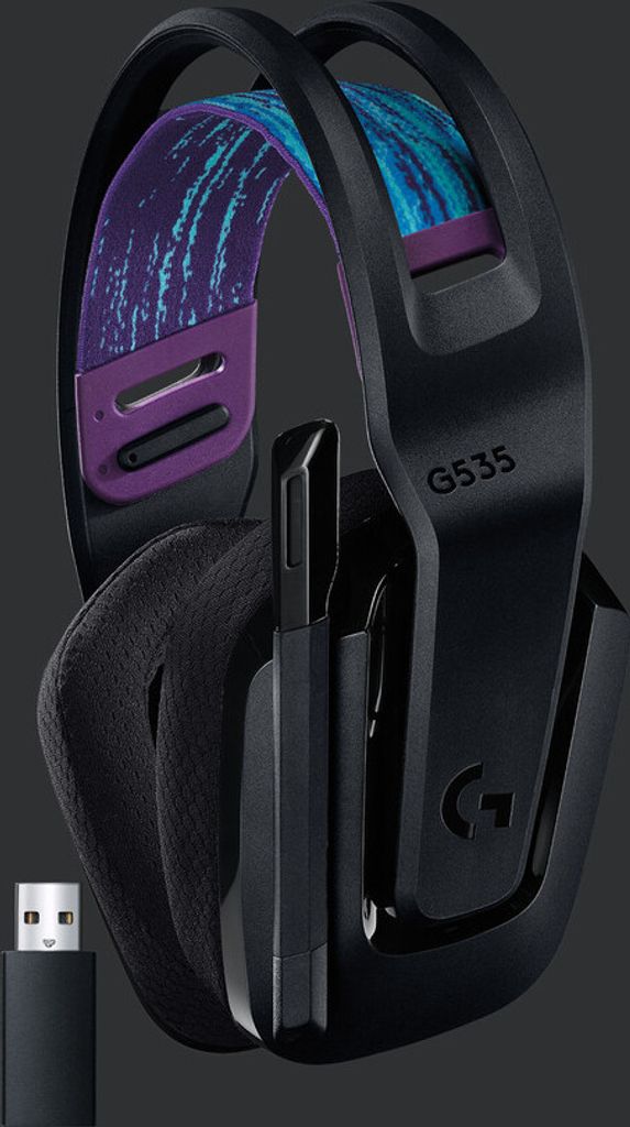 Logitech G G535 Kopfhörer Kabellos Kopfband Gaming Schwarz Produktbild 11
