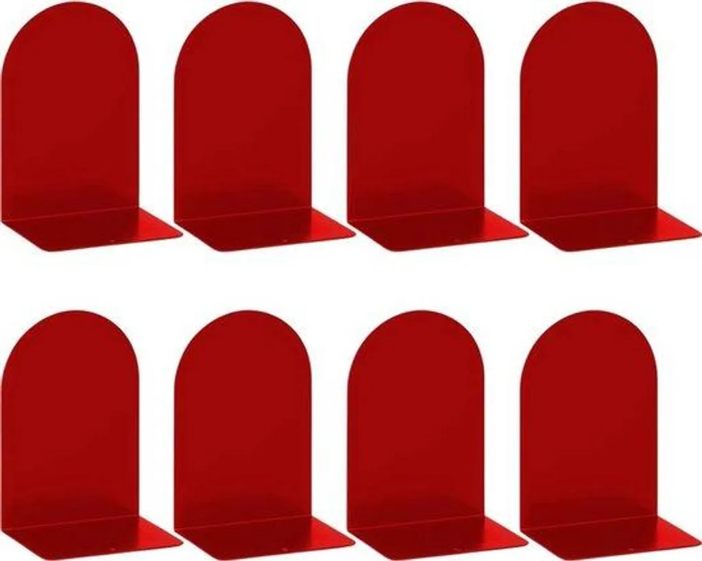 Serre-livres rouges robustes pour caler vos dossiers et livres de bureau