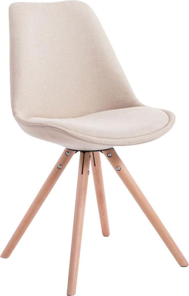 Besucher Stoff Rond - Horse Chair - Luxury Comfort & Design | Farbe: Creme | Kleidungsfarbe: Natur