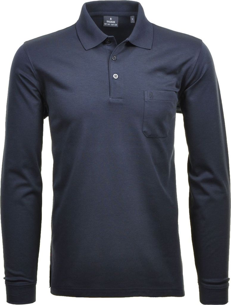 Ragman Poloshirt Langarmshirt mit Polokragen