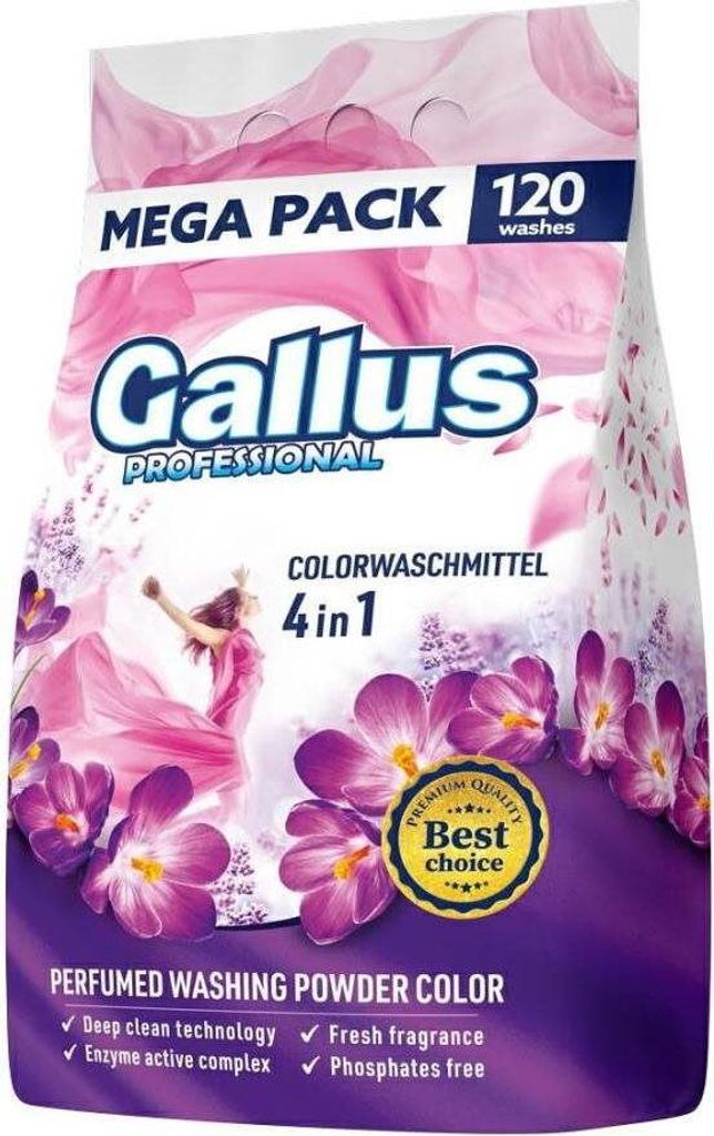 GALLUS PROFESSIONAL 4-in-1 Waschpulver (120 Wäschen) - Farbe 6,6 kg