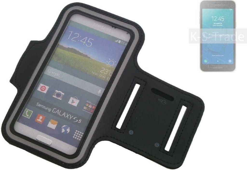 Kompatibel mit Samsung Galaxy J2 Core 2020 Neopren Jogging Armband Sportarmband Oberarmband schwarz kompatibel mit Samsung Galaxy J2 Core 2020 mit