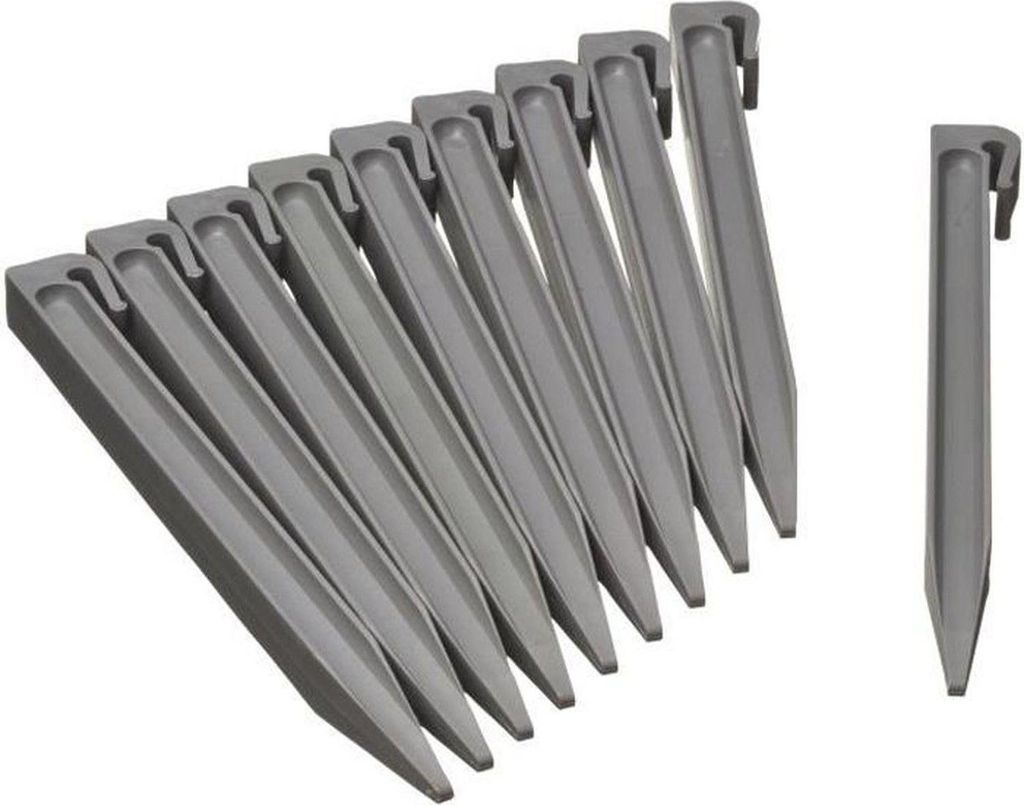Nature Garten-Bodenanker 10 Stk. Grau Produktbild 