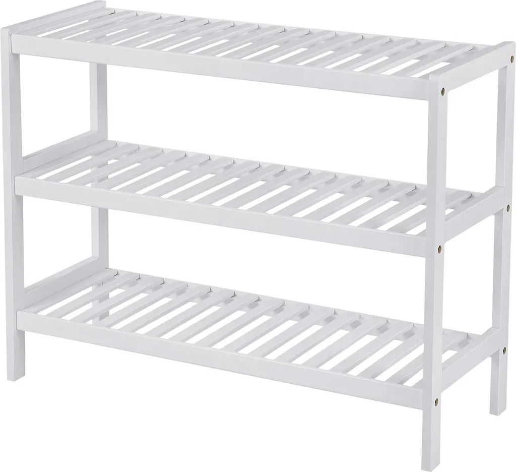 Meuble à chaussures pour petit appartement Leobert blanc format compact