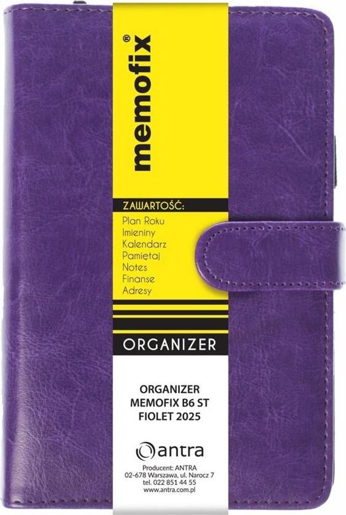 Organizer Memofix B6 ST Lila 2025 - Eleganter Wochenplaner