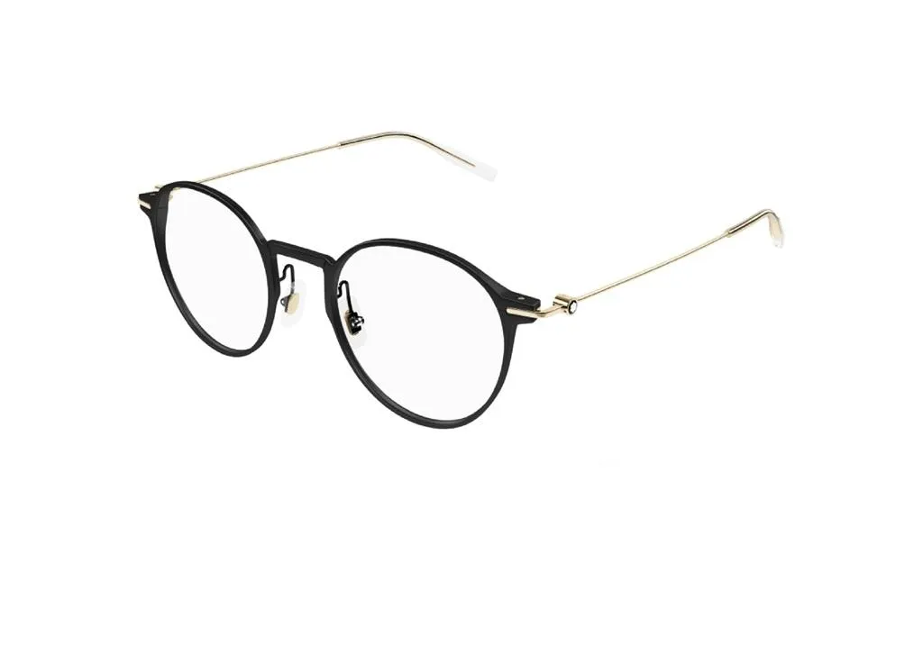 Monture Montblanc MB0357O 001 Ultra-Légère en Aluminium Noir uni