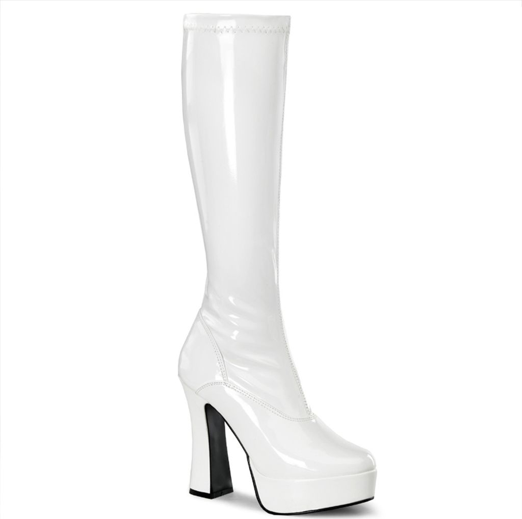 ELECTRA-2000Z Damen Boots von Pleaser, Weiß Lack , EU 37, US 7