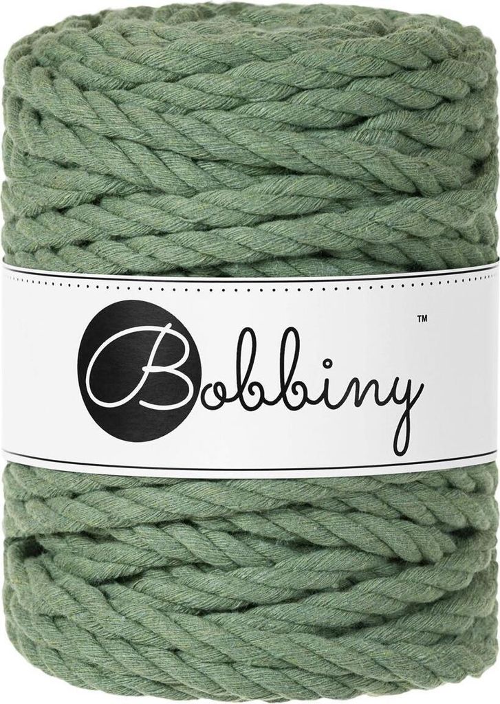 Bobbiny 3PLY Macramé Rope 9 mm 30 m Eucalyptus Green Schnur