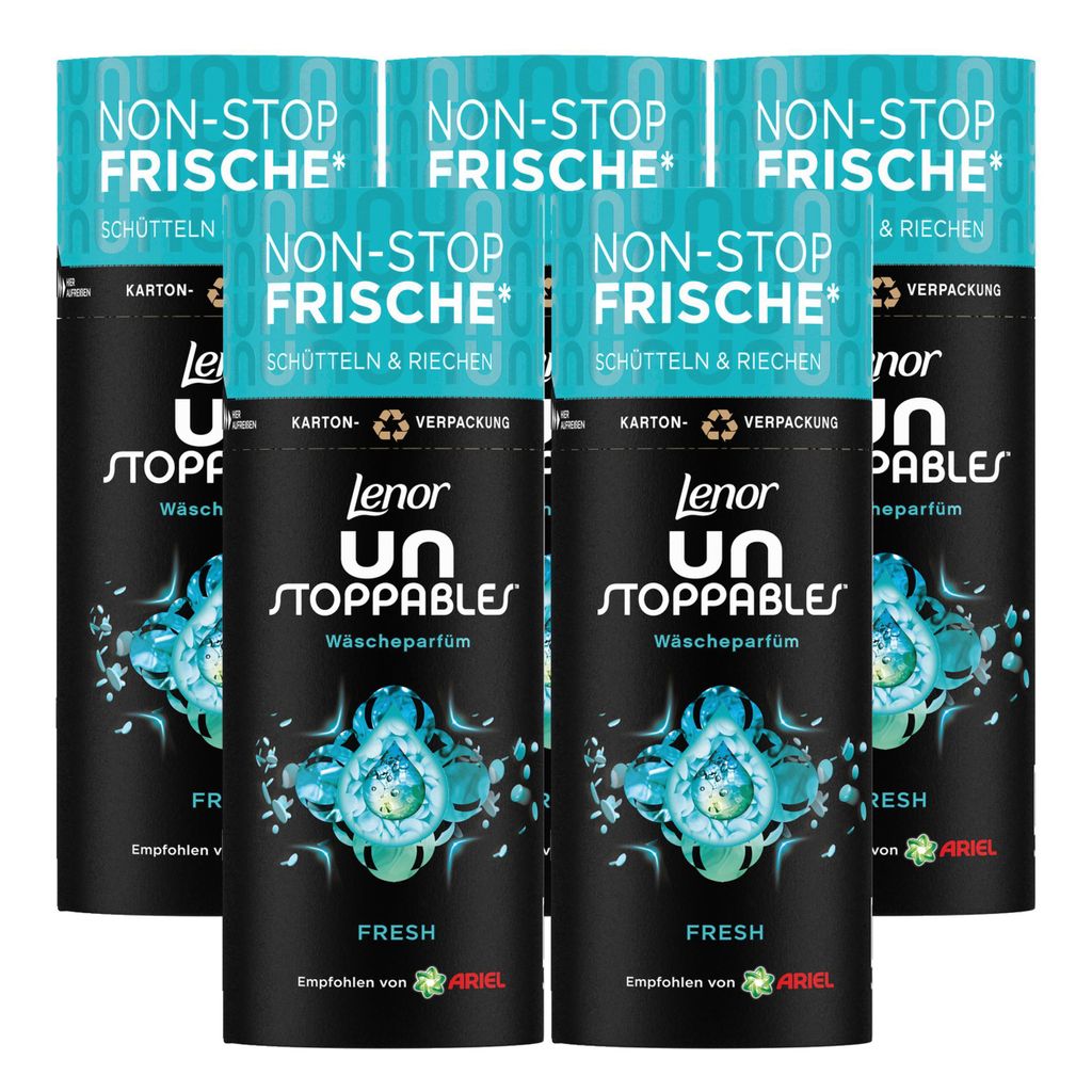 Lenor Unstoppables Wäscheparfüm Duftperlen Fresh 160g (5er Pack)