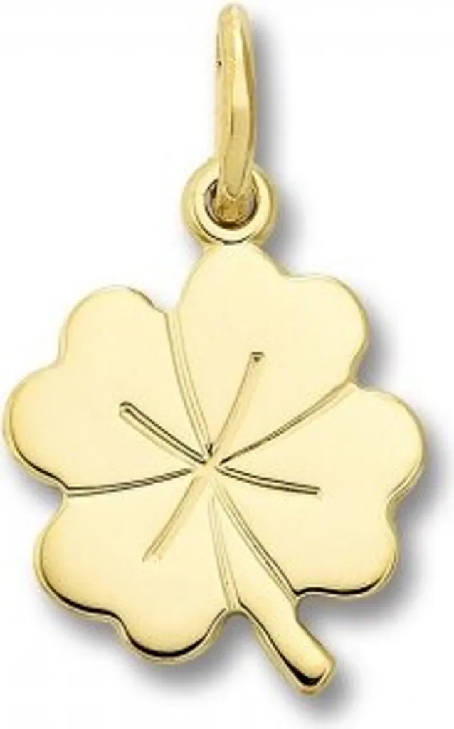 Pendentif Trèfle en Or Jaune 333 - Bijou Porte-Bonheur Élégant 8 Carats
