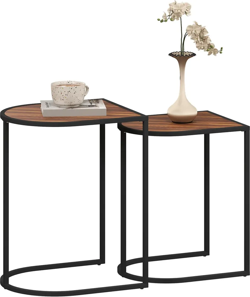 Tables d'appoint pour salon lot de 2 tables basses gigognes vintage
