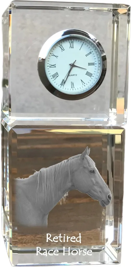 Art-Dog Orologio Cristallo: La Storia del tuo Cavallo in una Foto
