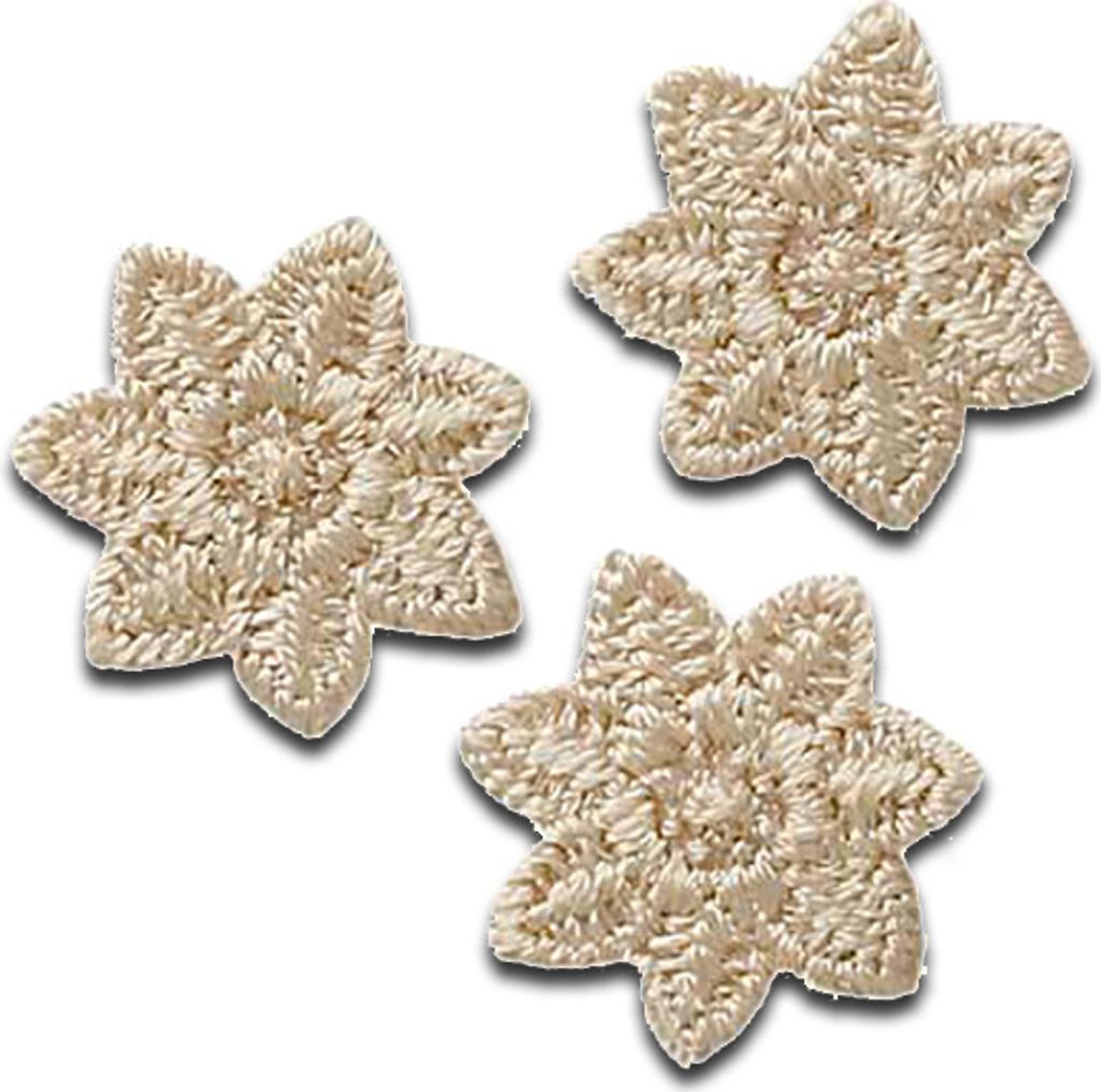 Mono-Quick 3 Sternchen beige - Aufnäher, Bügelbild, Produktbild 