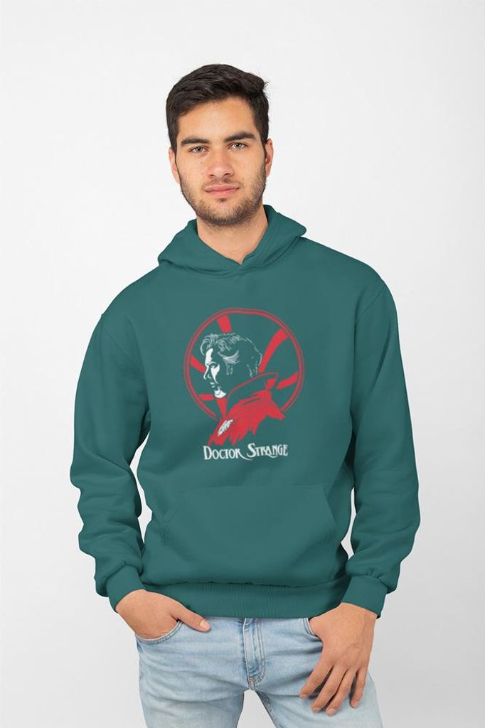 D&B Uni Hoodie MO00029 Doctor Strange Dunkles Türkis-Größe M