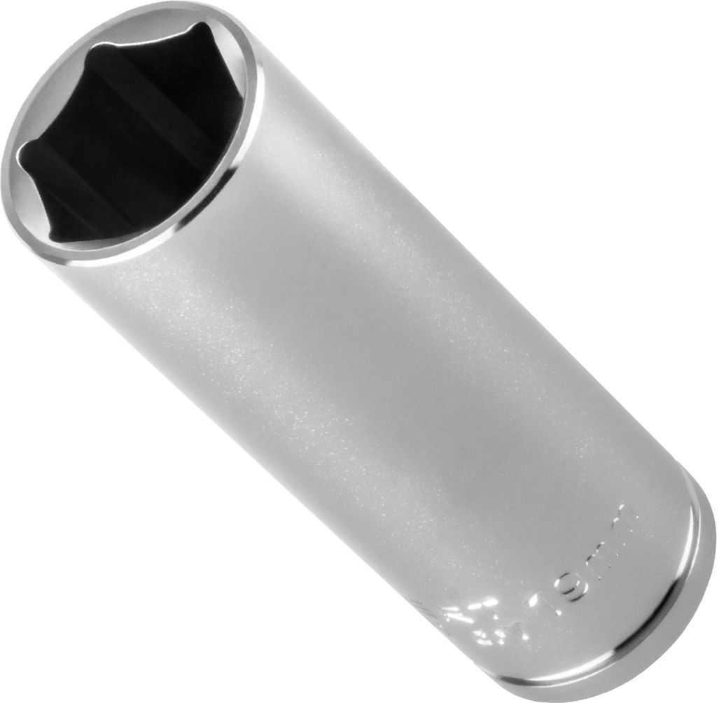 19mm, Steck-Schlüssel Einsatz Lang 78mm | Steck-Nuss Lang, GRÖßEN: 8-32mm | Sechskantschlüssel, Innensechskant 1/2 Zoll, Chrom-Vanadium Stahl