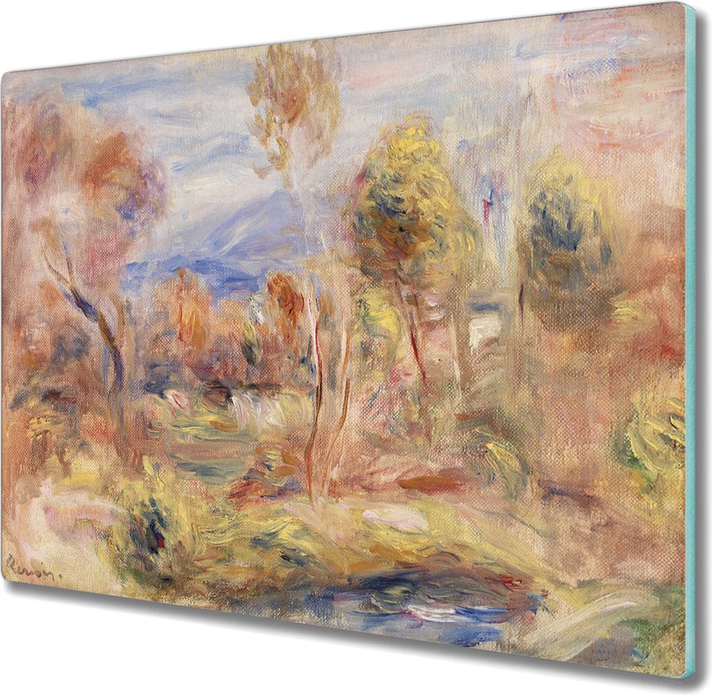Coloray Hackbrett Küchenbrett Kochplattenabdeckung Schneidebrett Herdabdeckplatte 60x52 cm - Wald