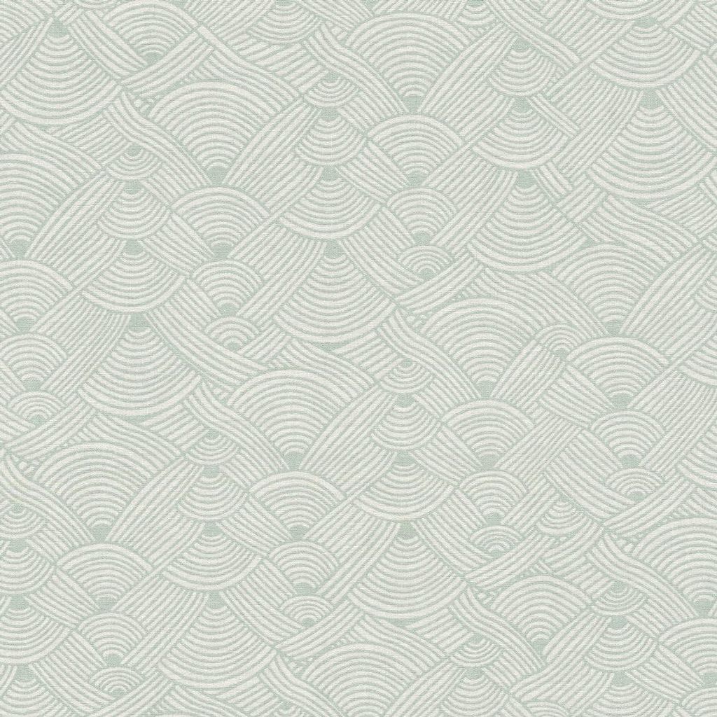 A.S. Creation | Nara | 387423 | Vliestapete | Muster & Motive | 10.05 x 0.53 m | Grün | Wohnzimmer | Flur | Büro | Küche | Wohnräume