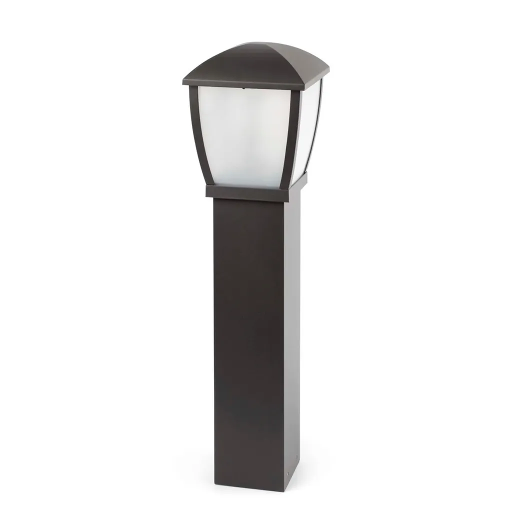 Borne d'éclairage WILMA IP44 gris foncé pour balisage extérieur chic