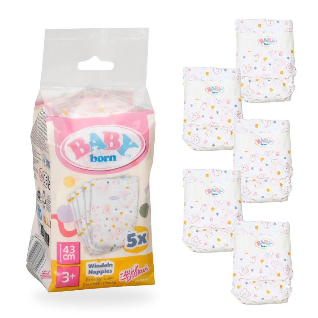 BABY born Windeln im 5er-Pack für 43cm Puppen Produktbild 