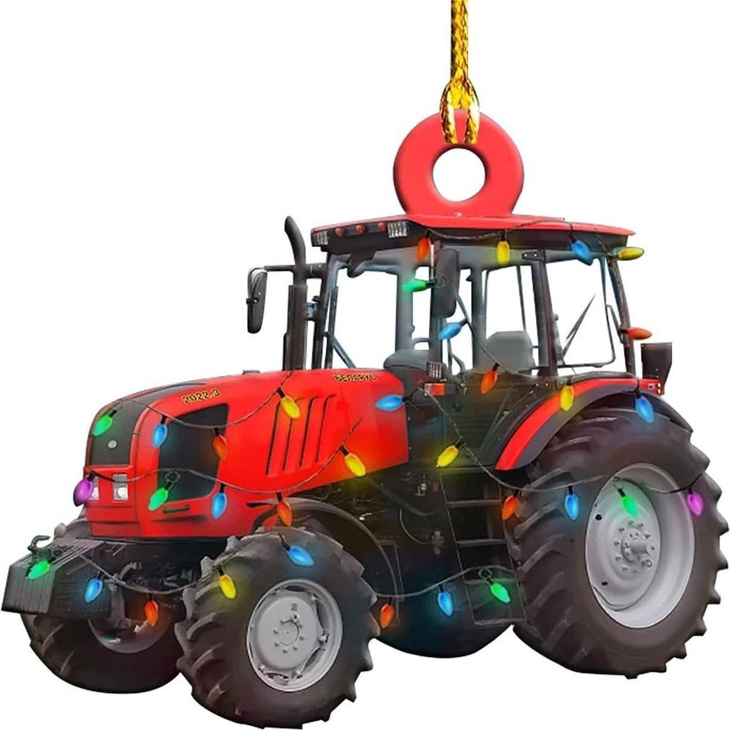 Weihnachtsschmuck in Fahrzeugform aus Acryl: LKW, Traktor, Flugzeug – Christbaumschmuck für die Weihnachtsfeier