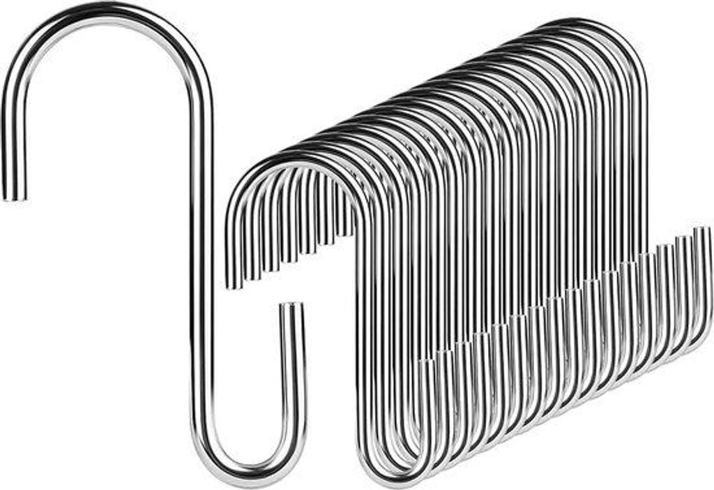 20-teilige Edelstahl-Haken für Pflanzenpflanzen, Töpfe und Pfannen - Küche Badezimmer Schlafzimmer Garten Utensil Organizer (removed brand names...