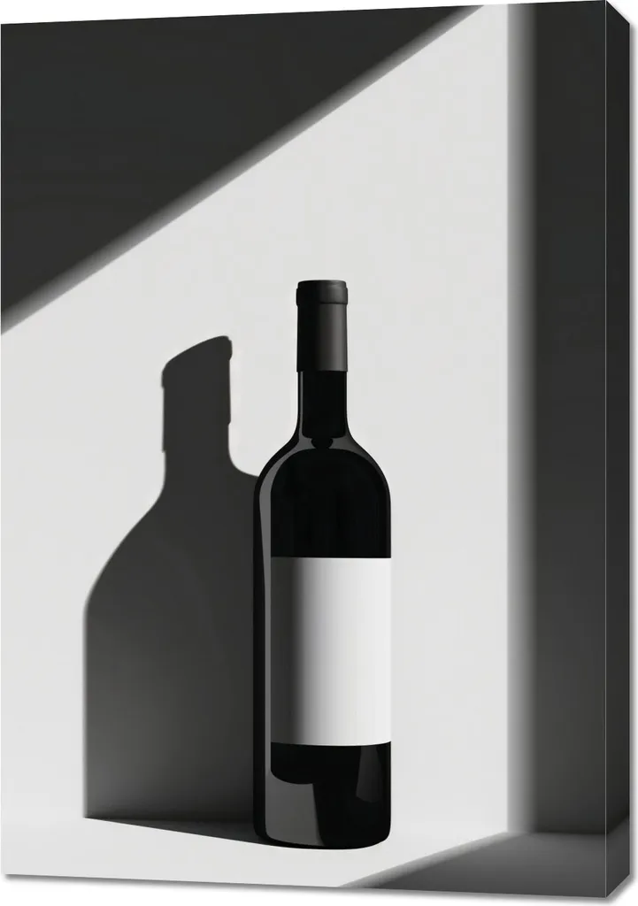 Tableau Image 70 x 100 cm Bouteille de Vin Rouge pour Déco Cuisine