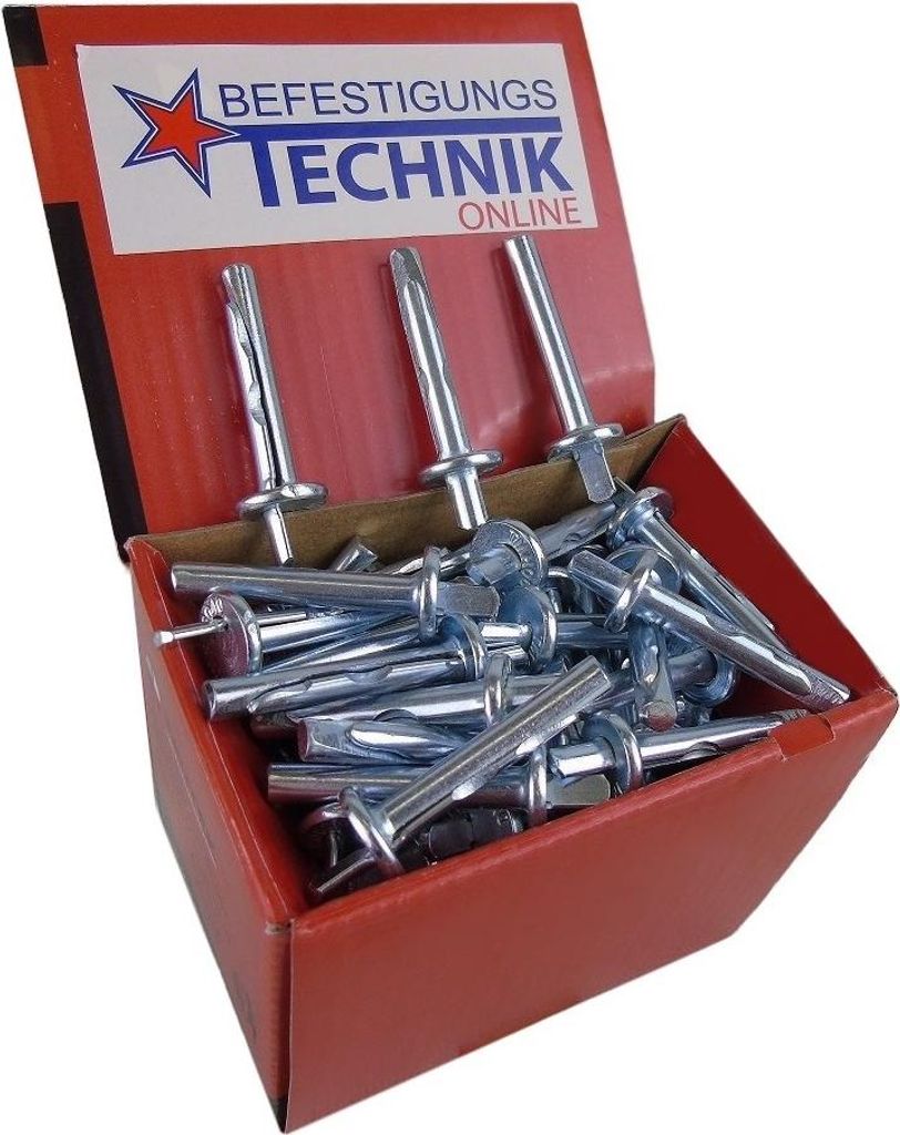 100 Deckennägel 6x40mm Deckendübel Deckenanker ETA-1 Zulassung Brandschutzklasse F120