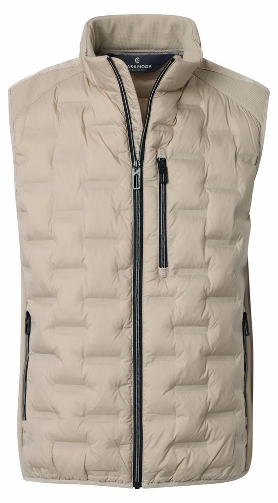 CASAMODA Outdoor-Hybridweste Stehkragen Zipper Regular Beige M
