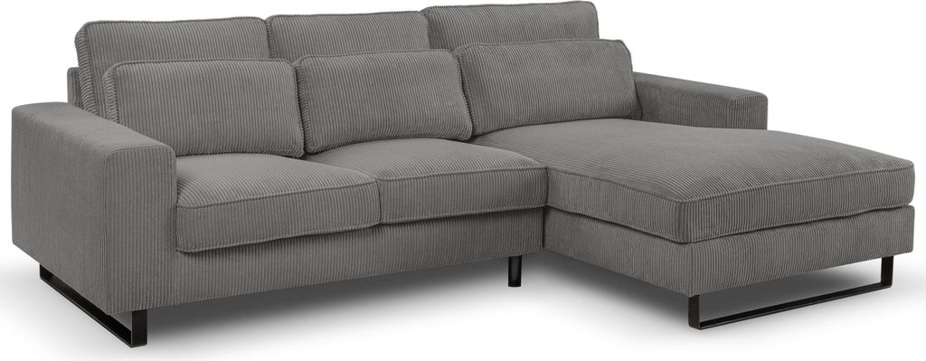 Bolivia Sofa L-Form links grau Bolivia in grau - gemütliches Design - B/H/T: 276x91x183 cm