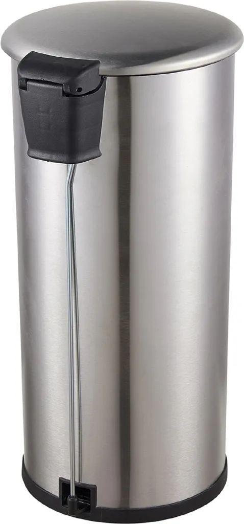 Poubelle à pédale 12L argentée idéale pour bureau et cuisine moderne helit