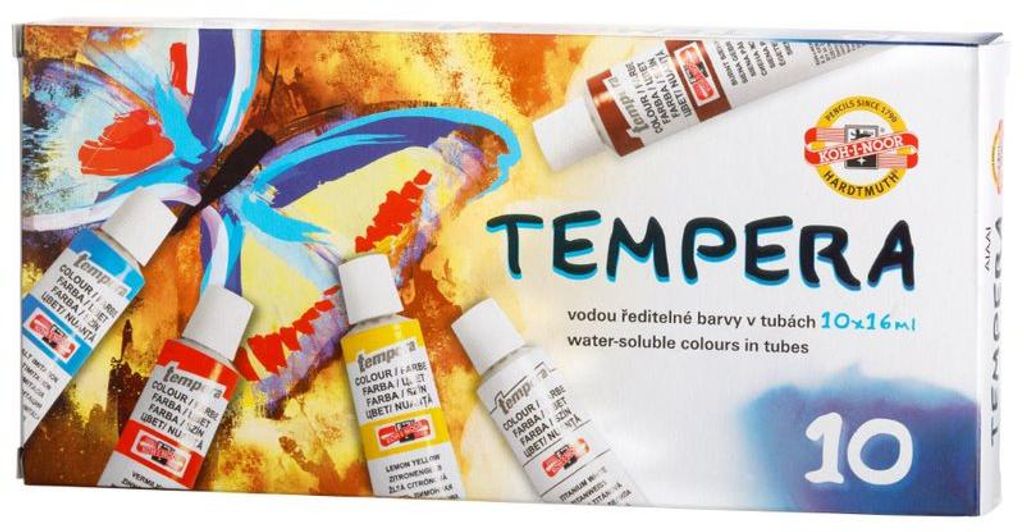 Temperafarben 10er Set  - 10 x 16 ml Produktbild 