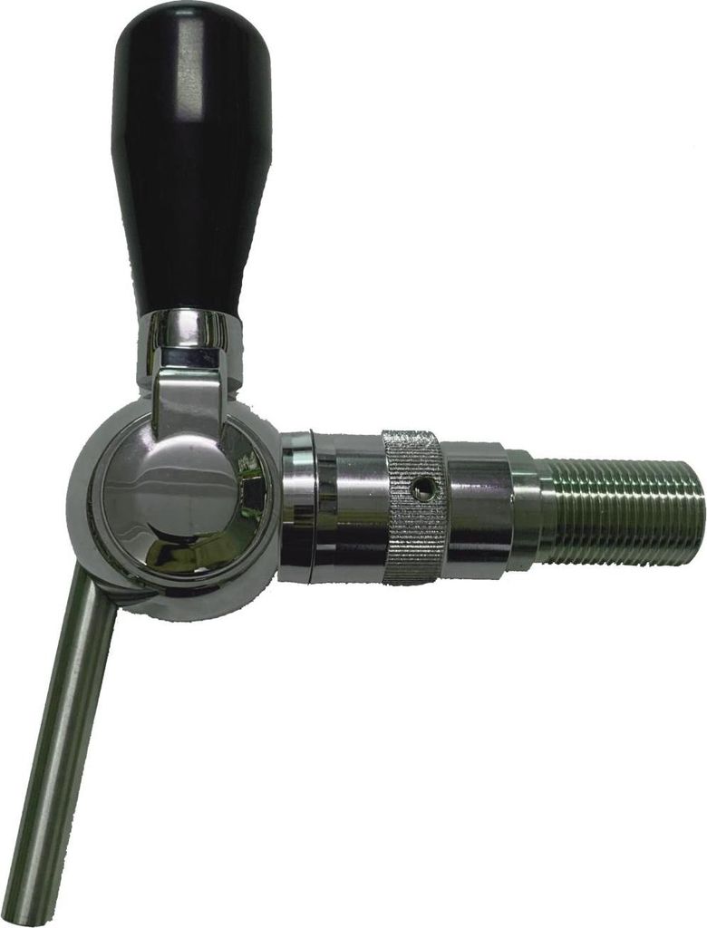 BieTal Waldau Kugel Zapfhahn Schankhahn Kompensator Chrom 5/8 Zoll 35mm Stutzen