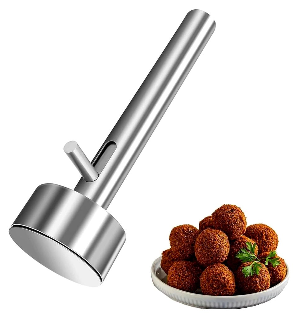 Falafel Portionierer, 4 cm Falafel Schaufel aus Edelstahl, Nicht Klebend, Für Küche und Restaurant, 1 Stück