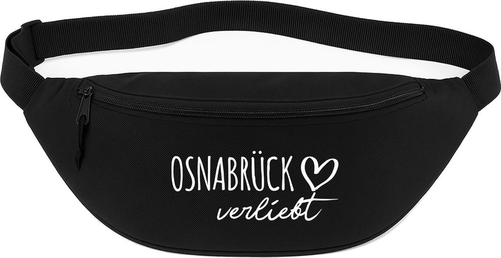 Huuraa Bauchtasche Osnabrück verliebt 2,5 Liter Black Polyester Crossbody Bag Geschenkidee