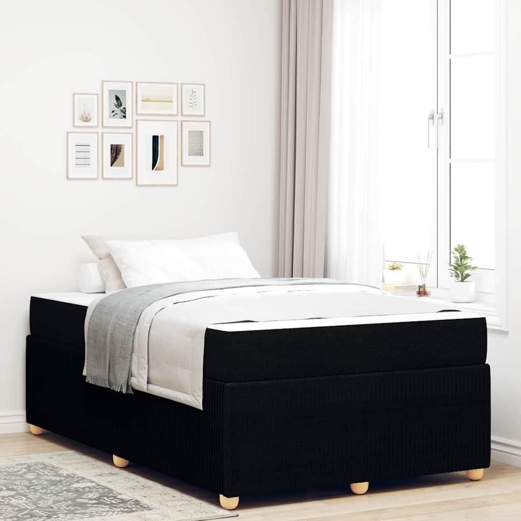 Maison Exclusive - Bettrahmen mit Matratze Schwarz 120 x 200 cm Stoff