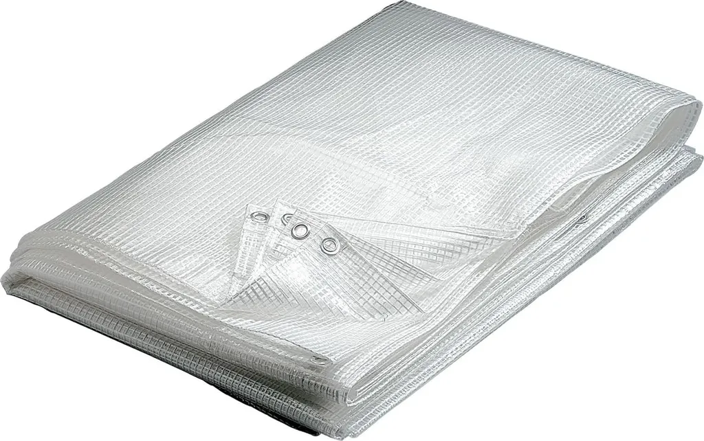 Bâche transparente 80 g/m² 4x6 m - Protection polyvalente avec œillets