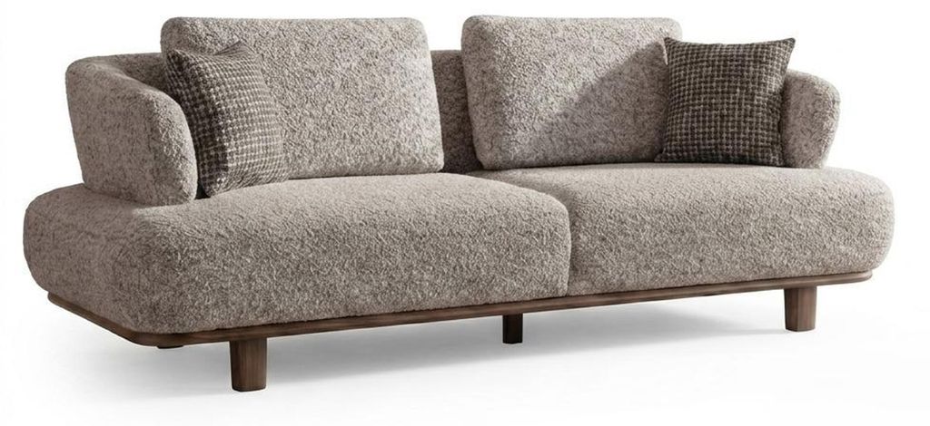 Sofa Modern Grau Elegant Dreisitzer Wohnzimmer Polster Design Sofa