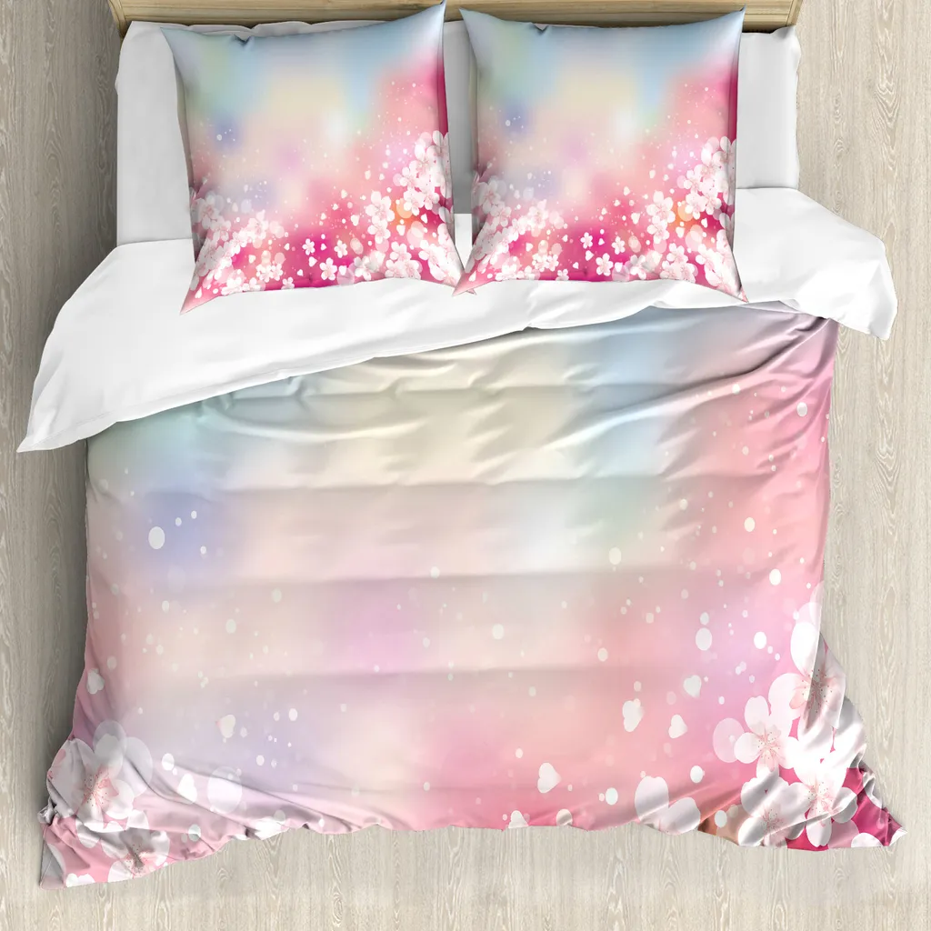 Copripiumino 200x200 Rosa Azzurro ABAKUHAUS - No Stiro Antiacaro