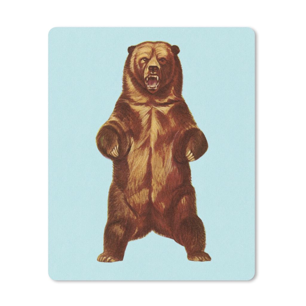 MuchoWow Mauspad Mousepad Eine Illustration eines Bären in der Pop-Art 30x40 cm - Mousepads - Maus Mat - Pad - Mausunterlage - Mausmatten