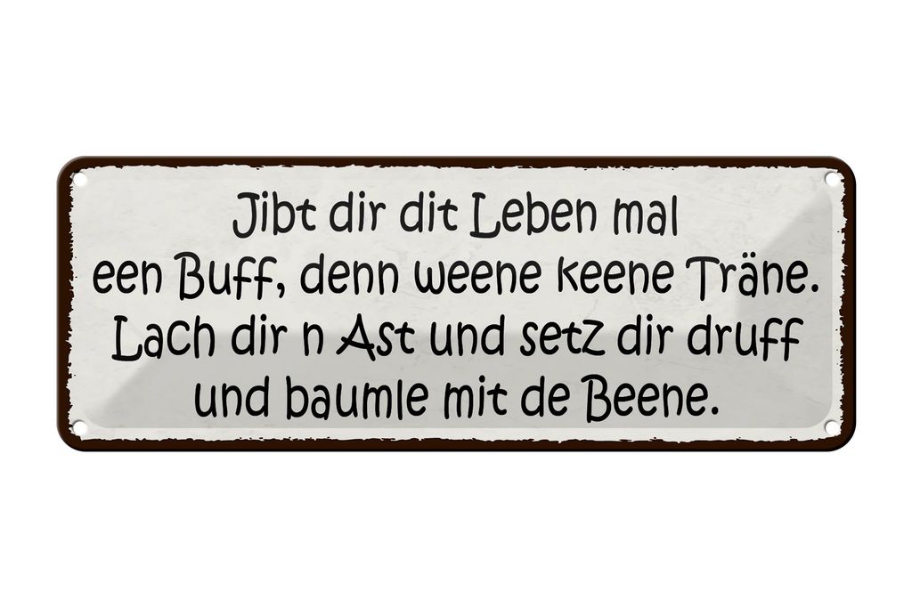 Blechschild Spruch 27x10cm jibt dir dit leben Kaufland.de