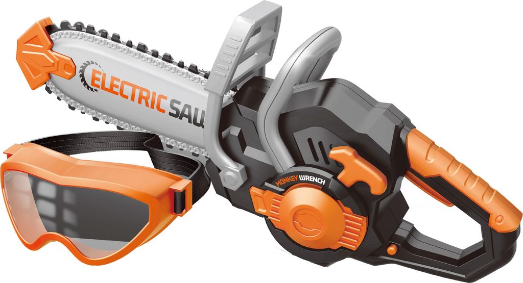 Kettensäge 34 cm und Schutzbrille