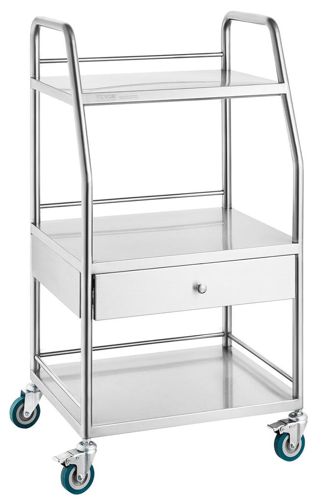 Carrito de servicio para laboratorios VEVOR, carro de 3 Imagen del producto 