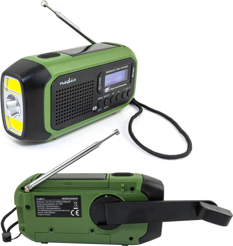 Radio a Manovella Emergenza 5000 mAh Ricaricabile Solare Radio