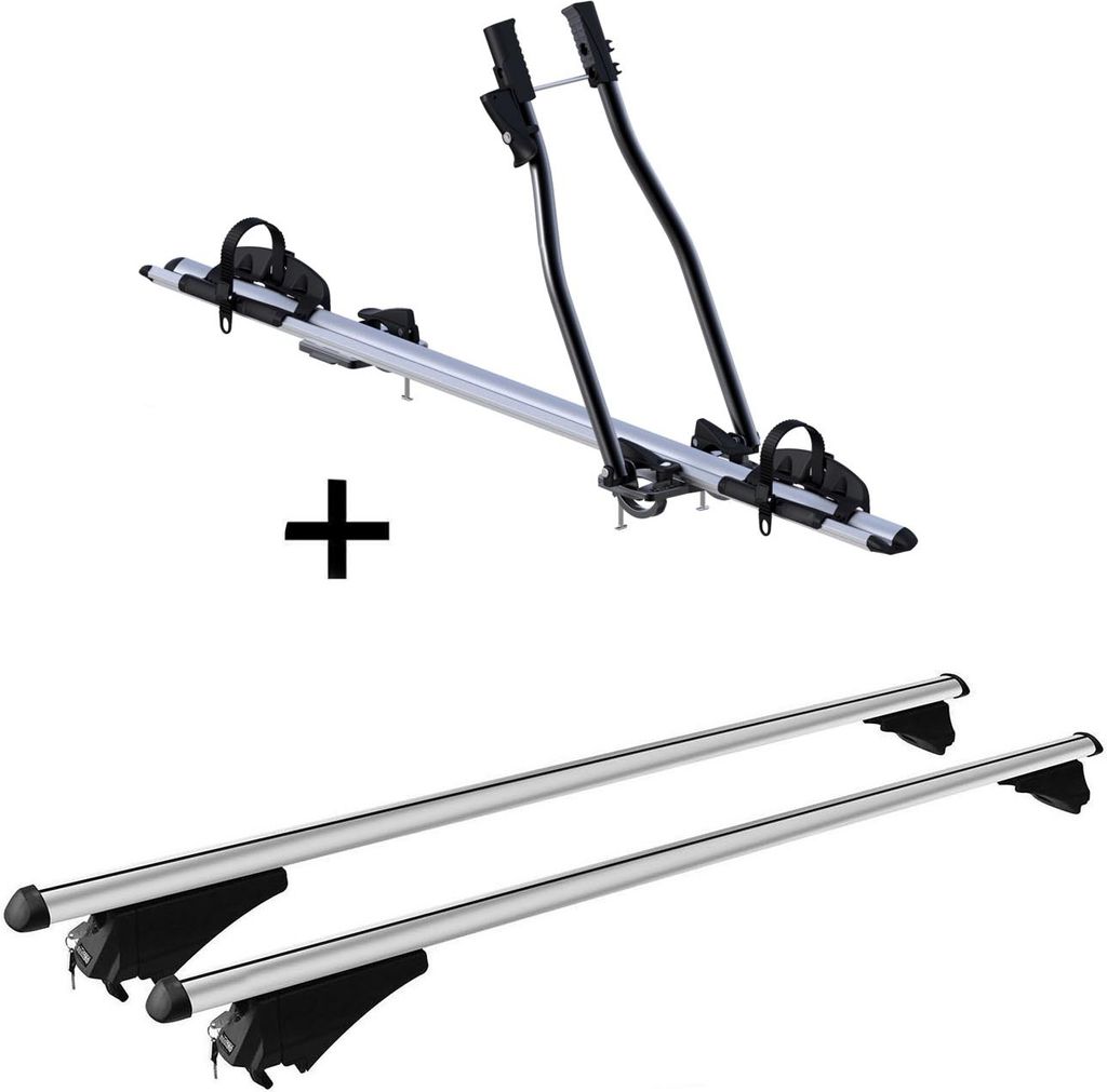 Fahrradträger SAGITTAR + Relingträger Tiger XL kompatibel mit für Land Rover für Range Rover Sport ab 14