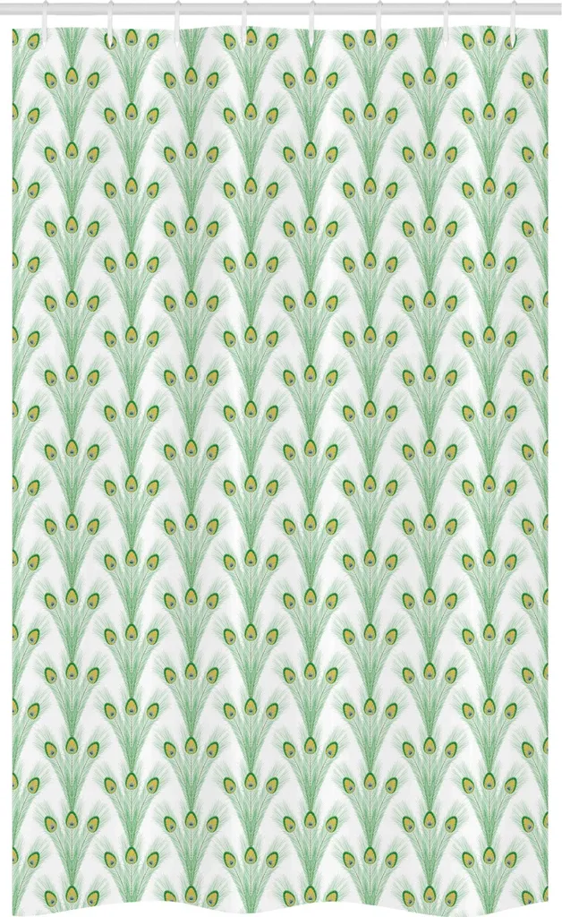 Tenda Doccia Design Pavone 120x180 cm Verde Shamrock ABAKUHAUS