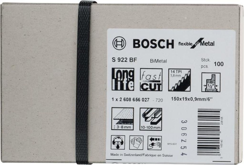Säbelsägeblatt S 922 BF, Flexible for Metal, 100er-Pack Produktbild 