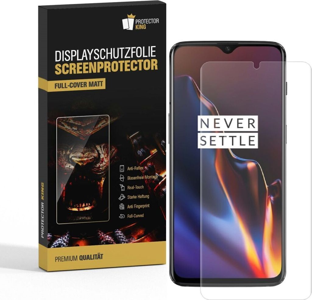 2x Displayfolie für OnePlus 7 FULL COVER Displayschutzfolie ANTI-REFLEX MATT