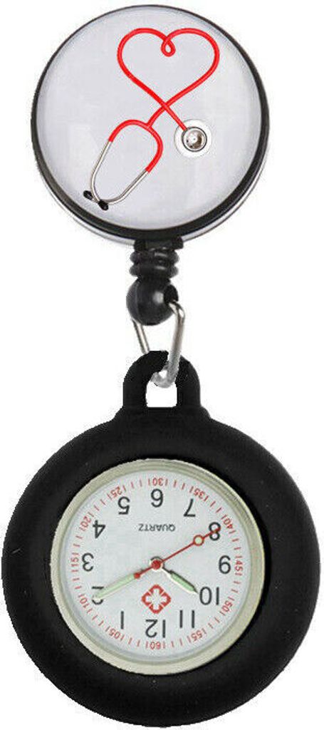 Nurse Watch Schwesternuhr Silikon ausziehbares Band Pulsuhr Produktbild 