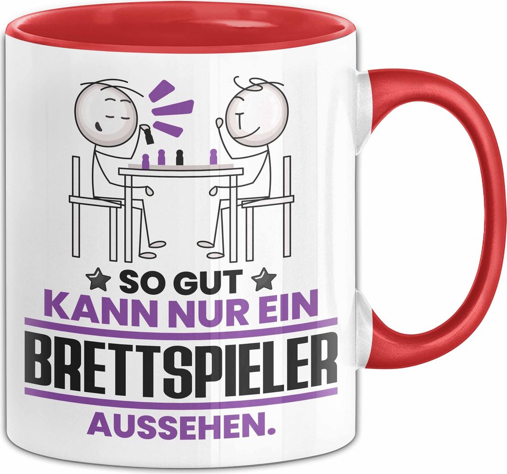 Brettspieler Geschenk Tasse So Gut Kann Nur Ein Brettspieler Aussehen Geschenkidee Kaffee-Becher (Rot)