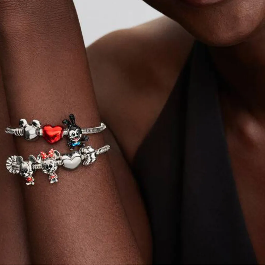 Charm Pandora PAB1663 ciselé à la main, bijou durable en argent brillant - 11